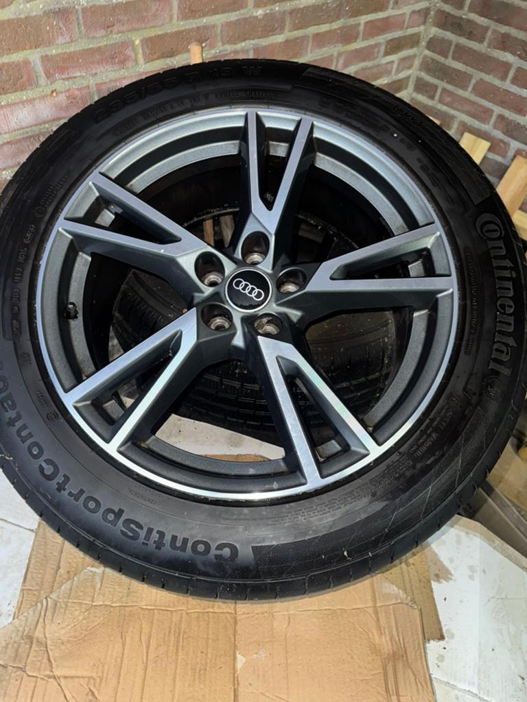 Originele audi velgen 19 inch continental banden, Auto-onderdelen, Banden en Velgen, Ophalen, 19 inch, Band(en)
