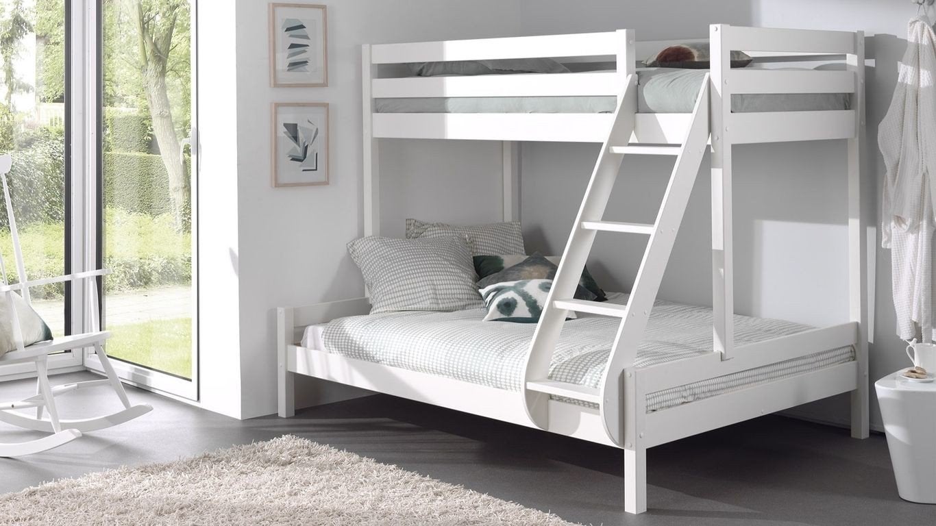 Familiebed / stapelbed Vipack Pino 140 + 90 x 200, Huis en Inrichting, Slaapkamer | Stapelbedden en Hoogslapers, Ophalen, 160 tot 180 cm