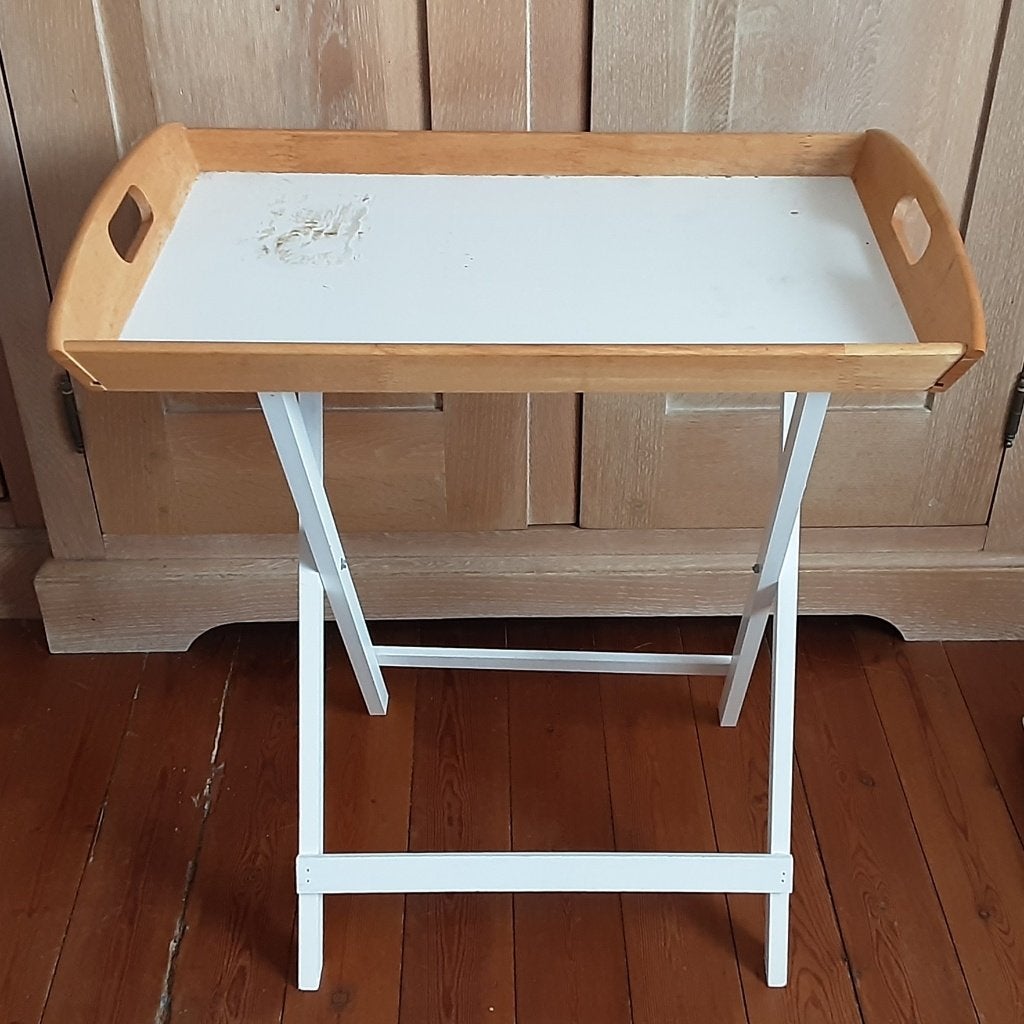 Houten dienblad met inklapbare poten, Gebruikt, Minder dan 100 cm, 25 tot 50 cm, 50 tot 100 cm