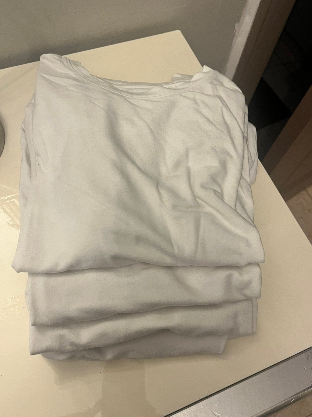 Lot 4 sous-pulls / t-shirts manches longues blancs 9/10 ans, Kinderen en Baby's, Ophalen of Verzenden, Zo goed als nieuw