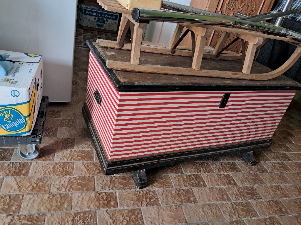 Vintage opbergkist, Antiquités & Art, Enlèvement