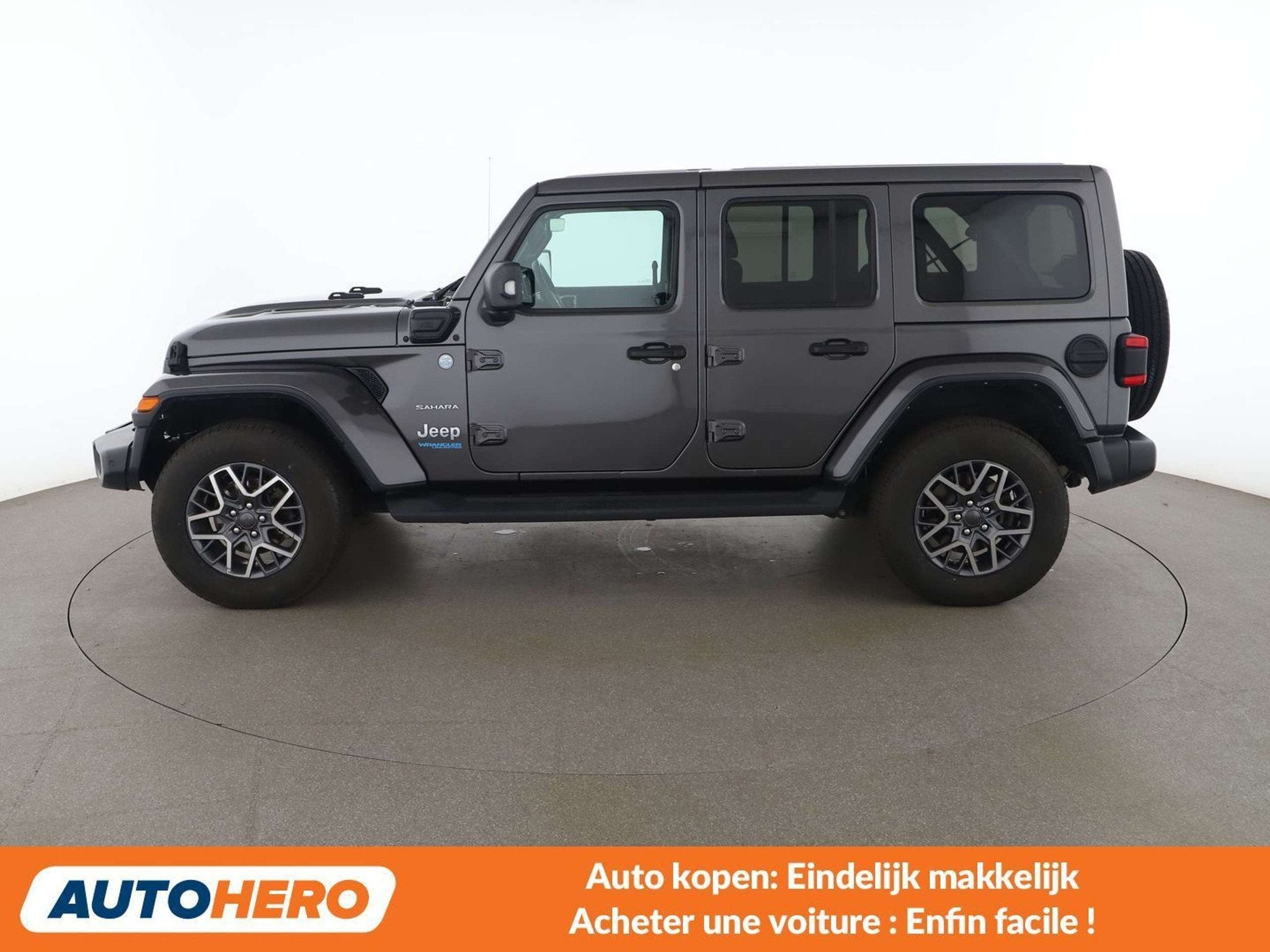 Jeep Wrangler 2.0 4xe Plug-in Hybrid Sahara (automatique), Autos, Cuir, Argent ou Gris, Achat, 5 portes
