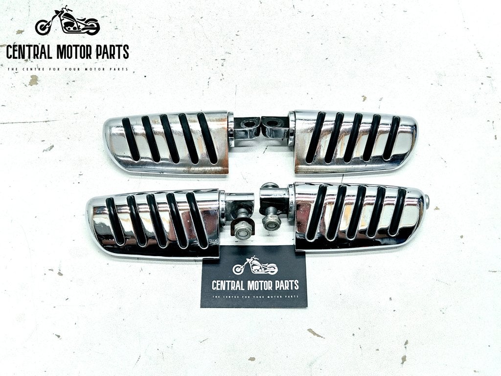 Chrome and rubber Foot Pegs set van 4, Motoren, Onderdelen | Harley-Davidson, Gebruikt, Ophalen of Verzenden