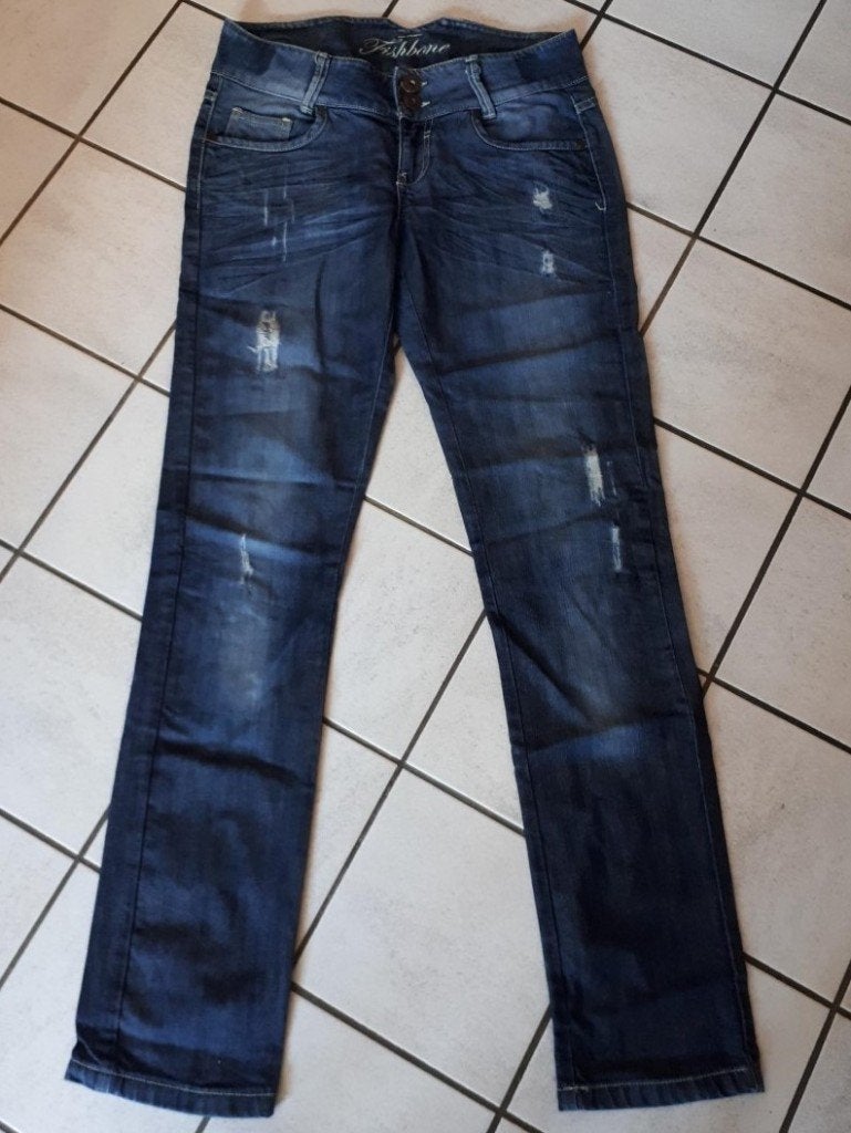 Fishbone - Jeansbroek - dark blue - maat 29 - stretch, Kleding | Dames, Spijkerbroeken en Jeans, Zo goed als nieuw, W28 - W29 (confectie 36)
