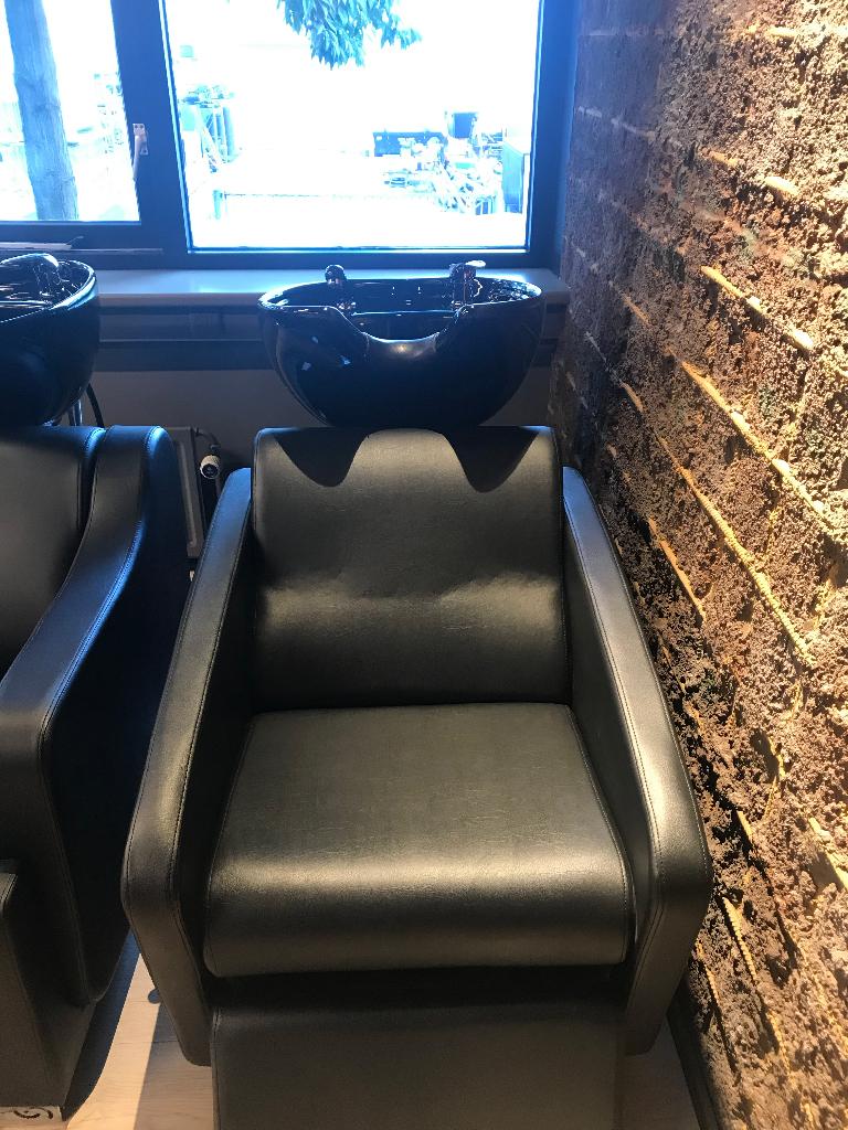 Wasunit kibo kappers wasbak was unit bak backwash salon, Neuf, Noir, Autres matériaux, Campagnard