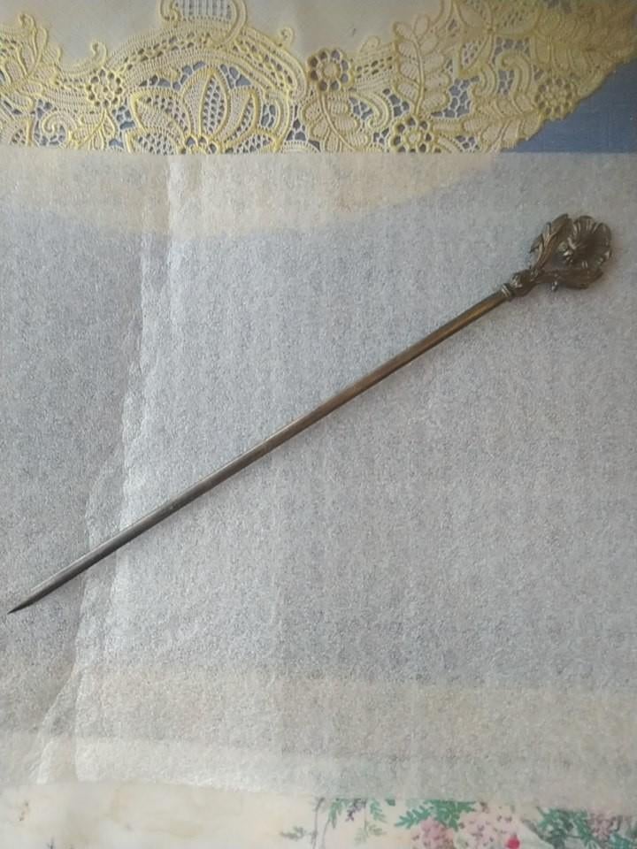 Antieke hoedenspeld Cristofle France 26 cm, Ophalen of Verzenden