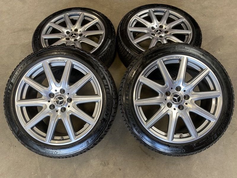 18 inch originele AMG velgen + winterbanden Mercedes A45 AMG, Auto-onderdelen, 18 inch, Gebruikt, -, -