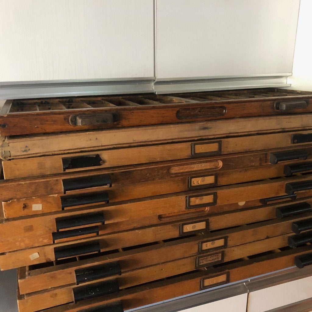 Letterbakken, Ophalen, Gebruikt, Hout, Vintage