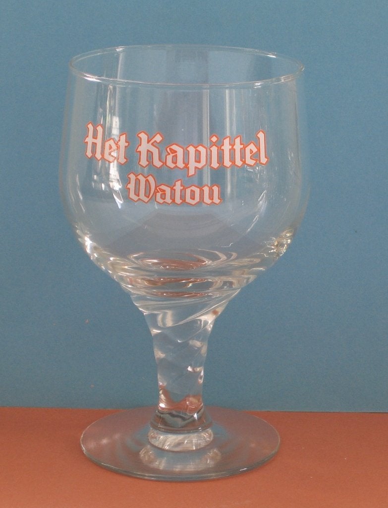VERRE À BIÈRE CHAPITRE WATOU 671, Enlèvement, Utilisé, Verre ou Verres, Autres marques