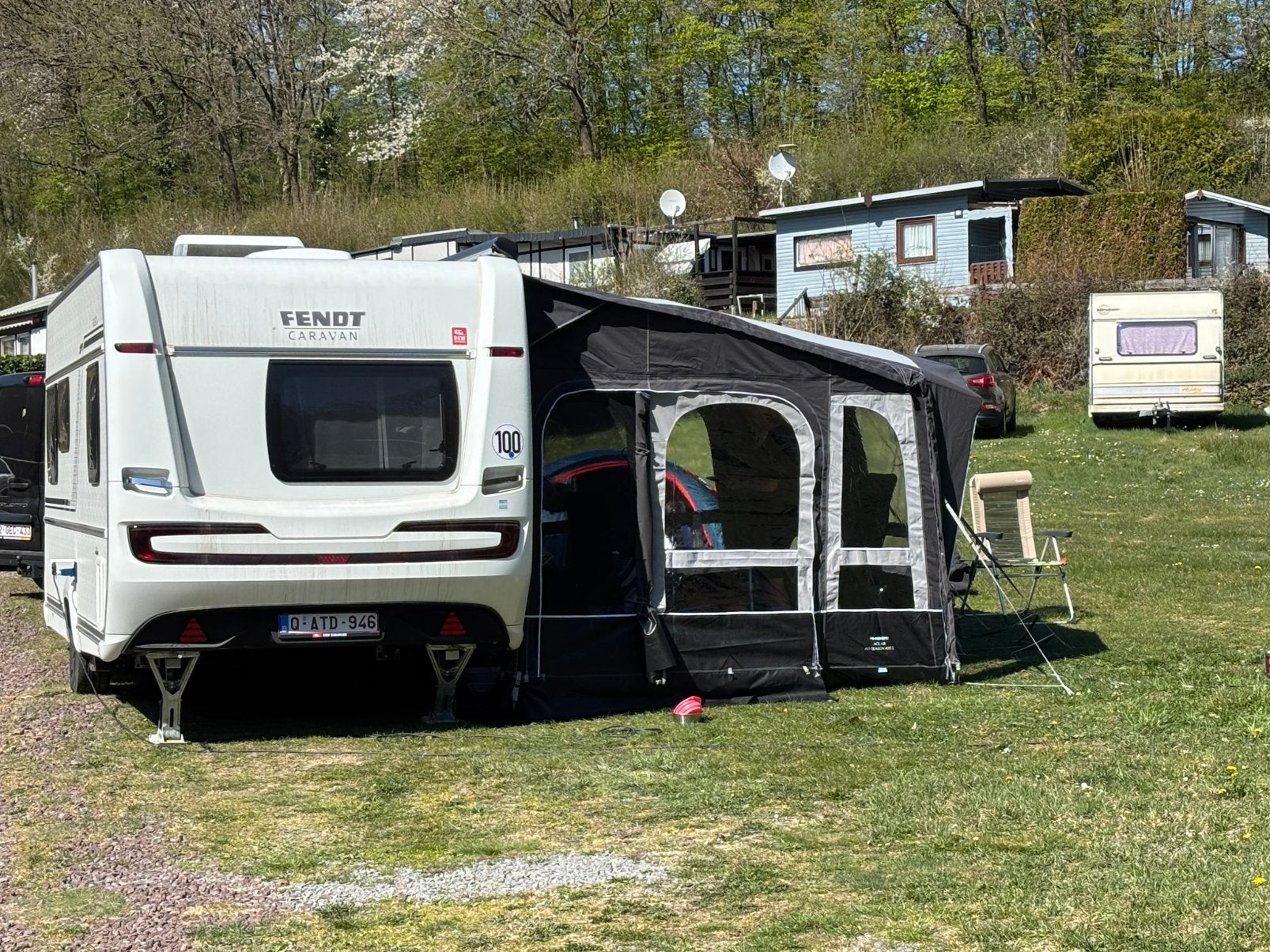 Voortent caravan, Caravans en Kamperen, Voortenten en Luifels, Ophalen, Zo goed als nieuw, Dometic