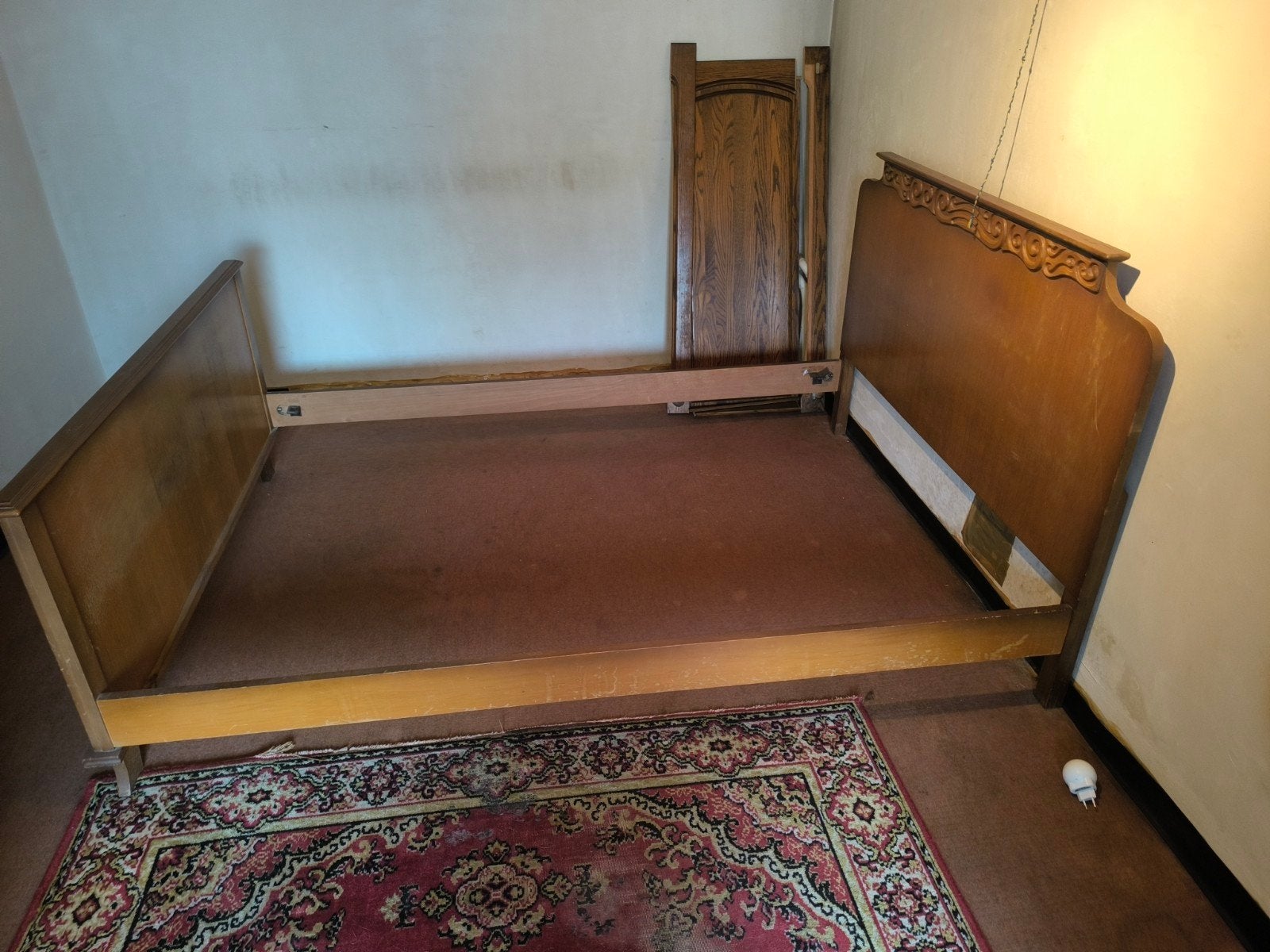 bedframe, Huis en Inrichting, Ophalen, Gebruikt, Bruin, Tweepersoons