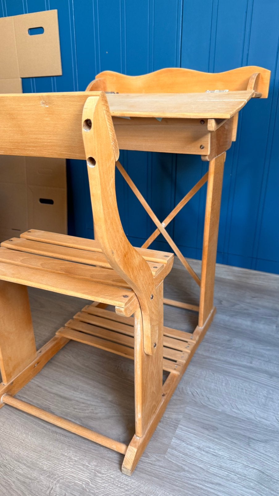 Vintage bureau, Maison & Meubles, Bureaux, Vintage, Enlèvement, Comme neuf