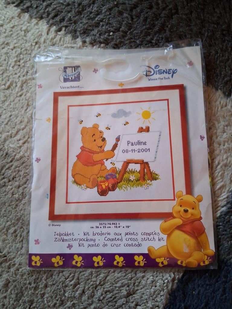 Borduurpatroon Winnie de Pooh, Hobby & Loisirs créatifs, Broderie & Machines à broder, Enlèvement ou Envoi, Patron