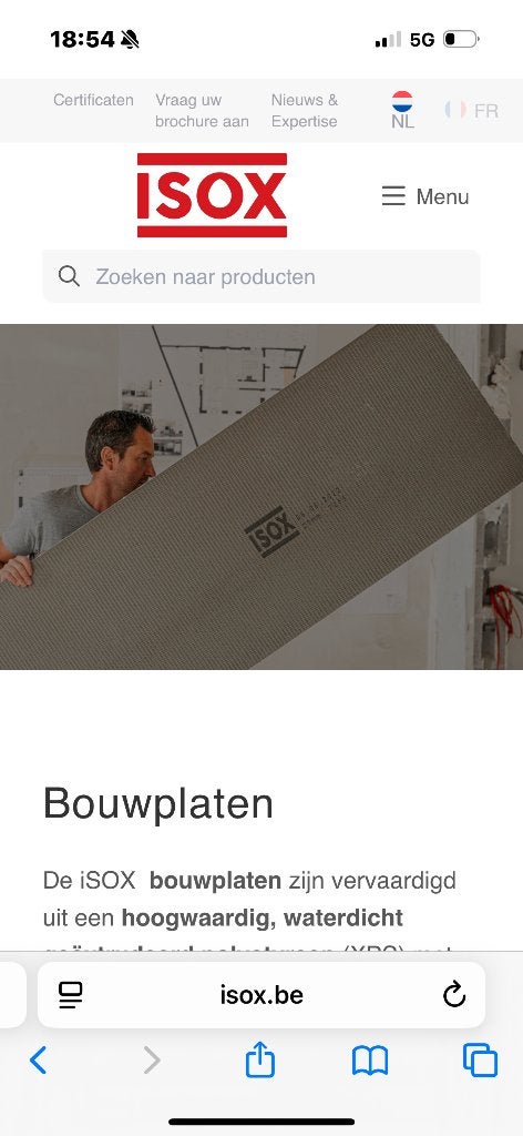Isox bouwplaten  28 stuks  dikte 1 cm  grootte 2,60m x 0,60m, Ophalen, Nieuw, Douche
