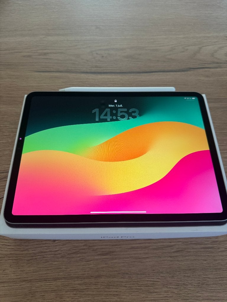 Apple iPad Pro 11 4gen 128 Go WiFi + Apple Pencil 2, Informatique & Logiciels, Apple iPad Tablettes, Gris, 11 pouces, Comme neuf