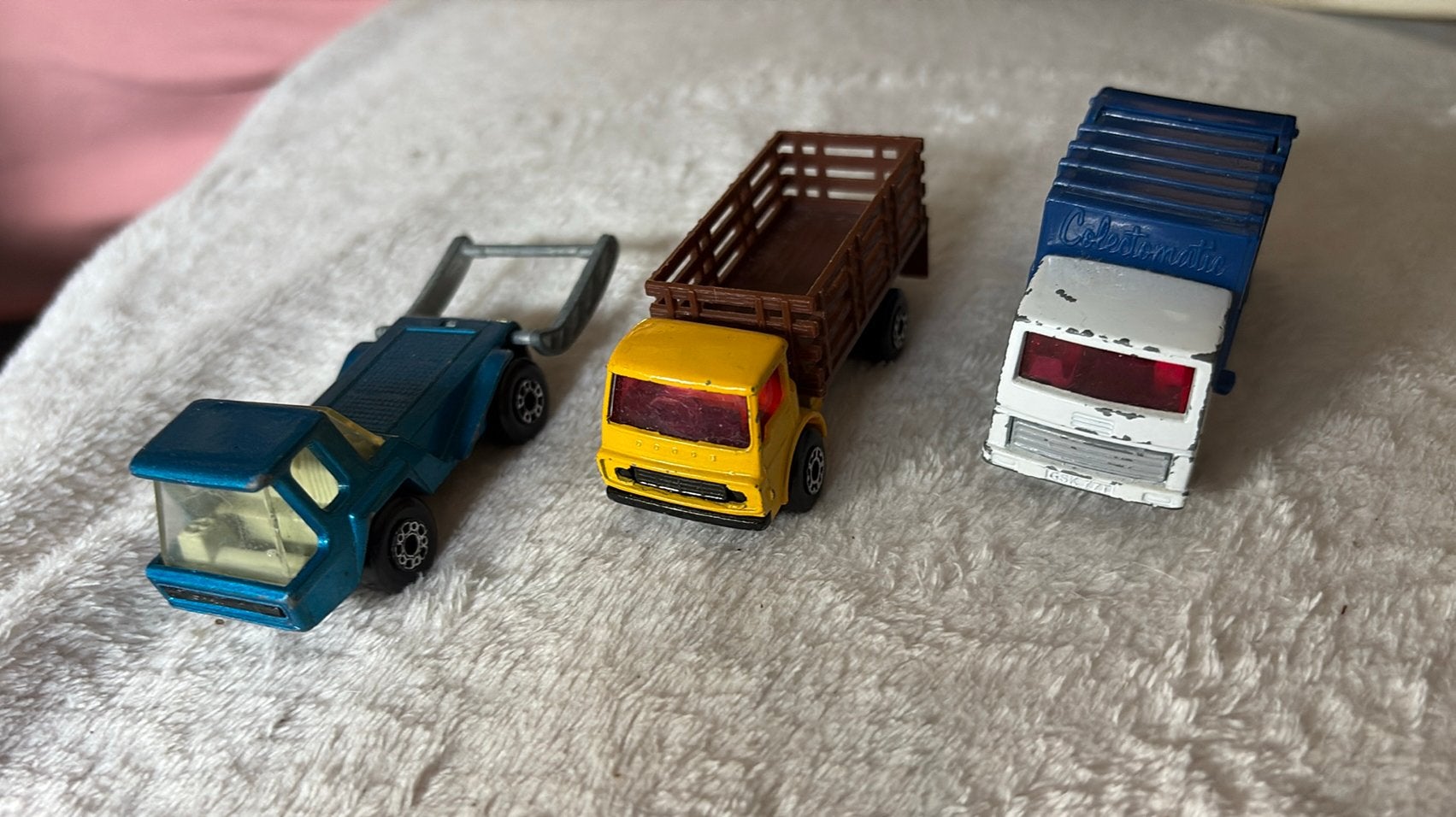 Lot van 3 vintage Matchbox werkwagens / vrachtwagens, Ophalen of Verzenden, Zo goed als nieuw, Matchbox