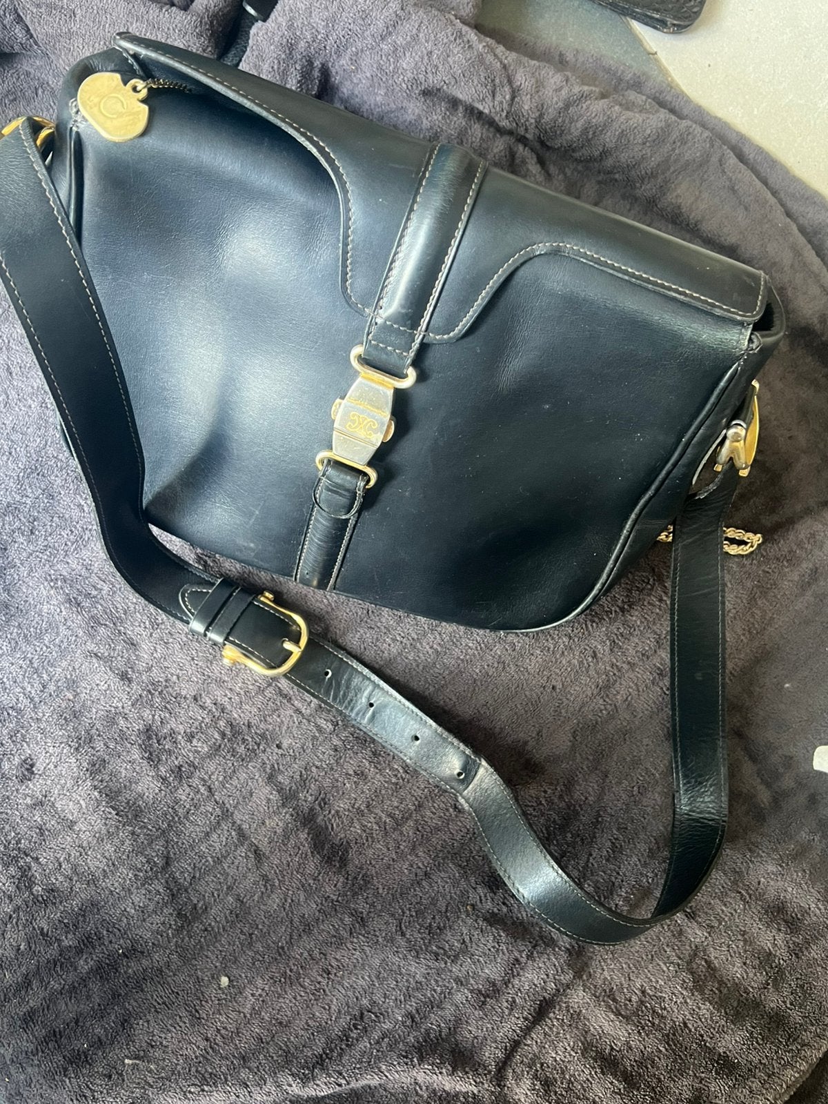 CELINE, Handtassen en Accessoires, Ophalen, Gebruikt, Zwart, Leer