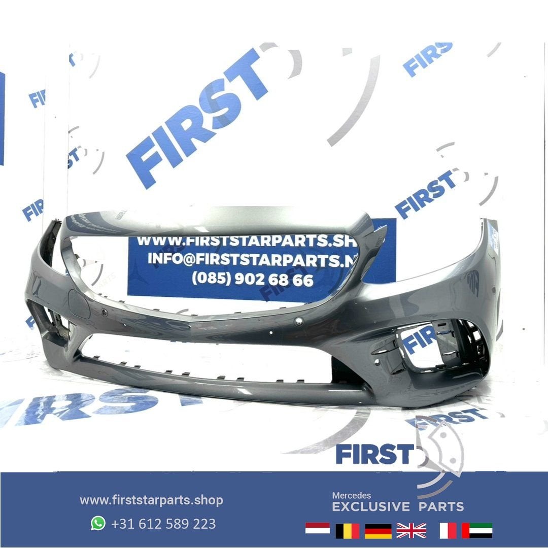 W205 Facelift AMG voorbumper Mercedes C Klasse 2019-2020 zwa, Gebruikt, -, Voor, Ophalen of Verzenden