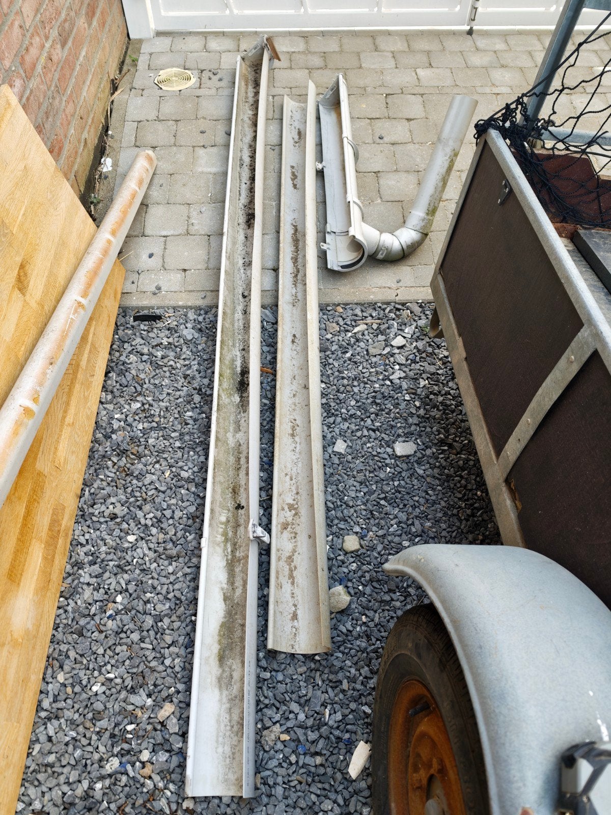 gouttière en pvc, Enlèvement