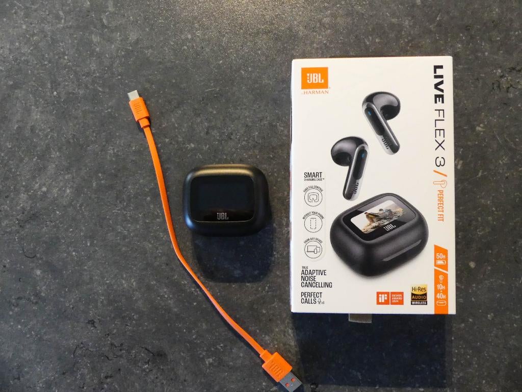JBL LIVE FLEX 3 draadloze oortjes, Audio, Tv en Foto, Hoofdtelefoons, Overige merken, Zo goed als nieuw, Draadloos, Op oor (supra aural)