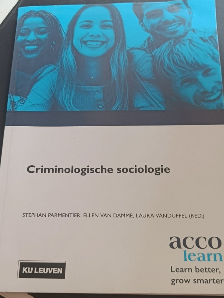 criminologische sociologie, Enlèvement ou Envoi, Comme neuf, Enseignement supérieur, Acco