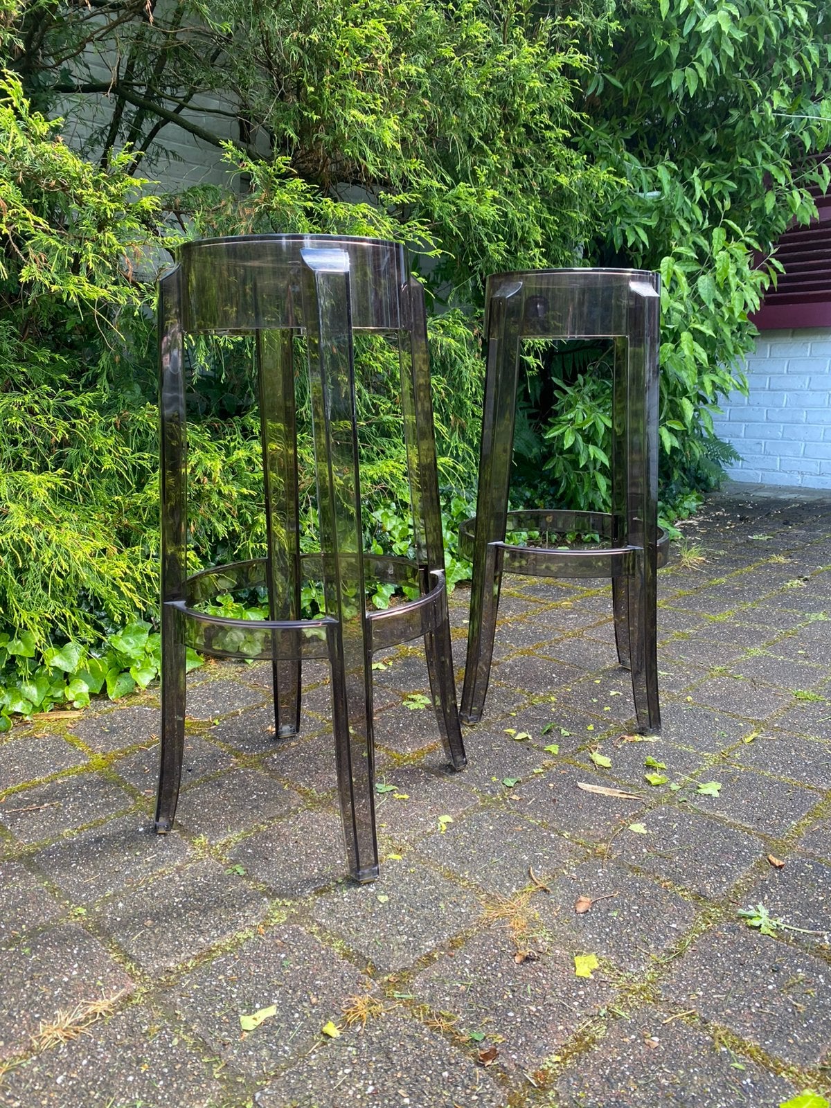 Set 2 barkrukken Charles Ghost-Kartell/Philippe Starck, Ophalen, Gebruikt