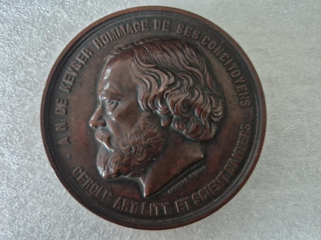 België 1872 – Grote bronzen kunstmedaille Nicaise De Keyser, Enlèvement, Bronze