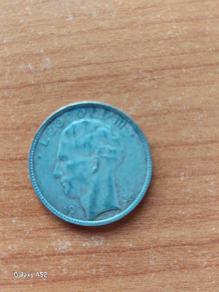20 BF uit 1935 - Leopold III Belgische munt zilver, Ophalen of Verzenden, Zilver, Losse munt, Zilver