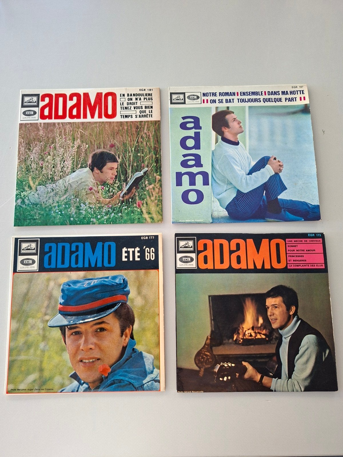 Vinyle - lot de 4 EPs Salvatore Adamo, (période 1966-67), NM, Enlèvement ou Envoi, 7 inch, Autres genres, Utilisé