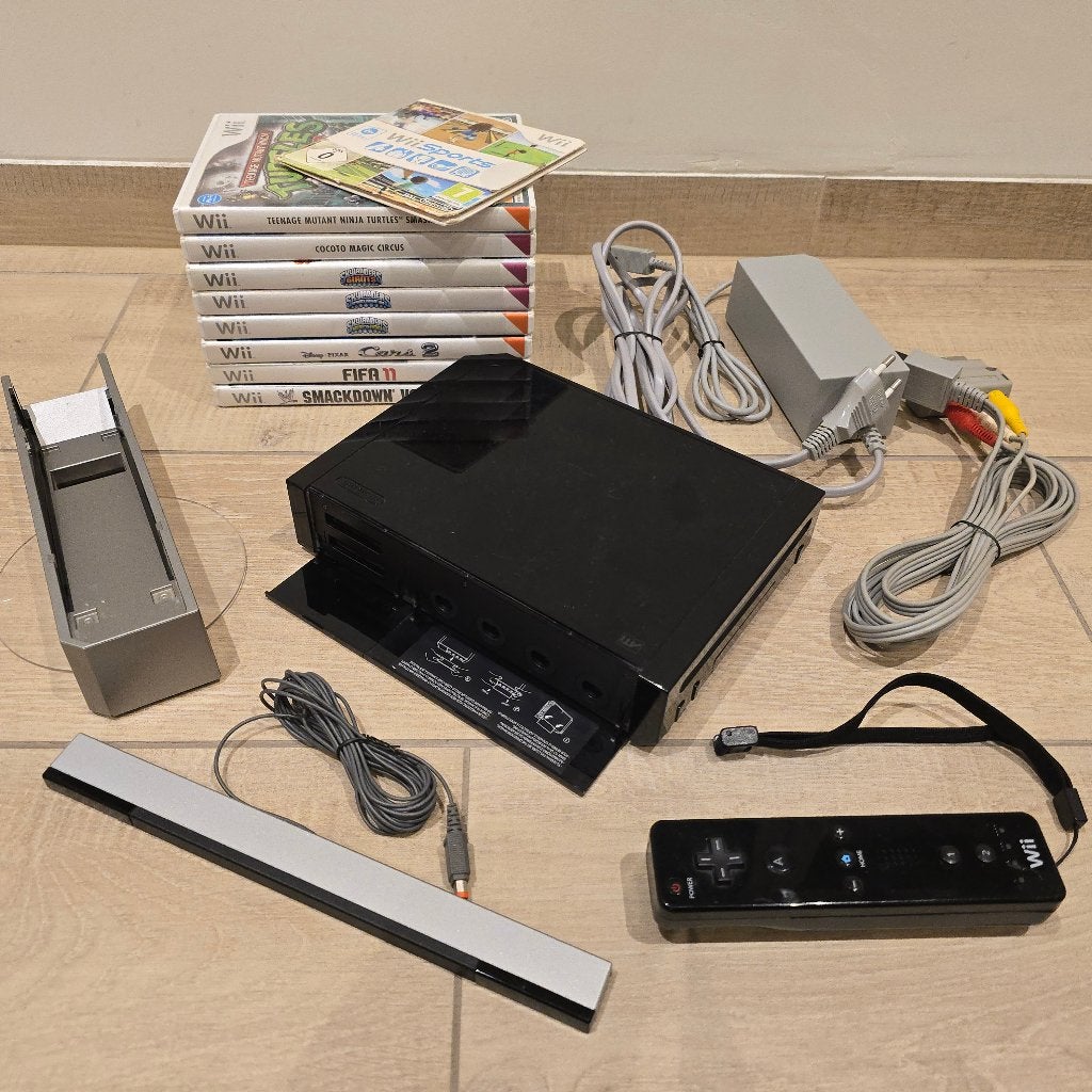 Wii console met 10 spellen, Ophalen of Verzenden, Gebruikt, Met 1 controller, Met games