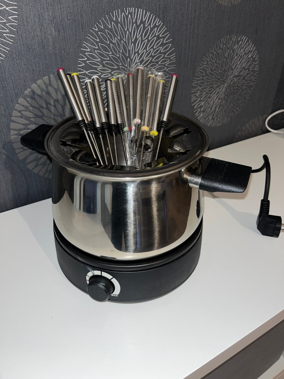 Fonduestel elektrisch, Elektronische apparatuur, Fonduesets, Ophalen, Zo goed als nieuw, Elektrisch