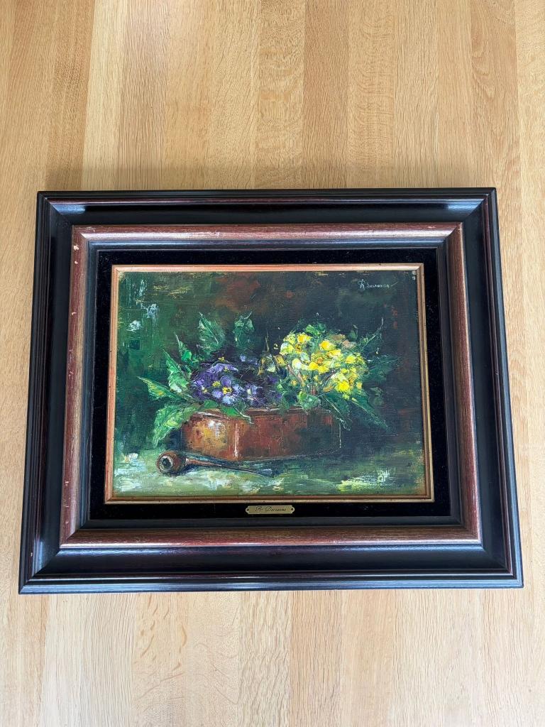 Klassiek bloemenstilleven (30 x 40cm) Roger Decraene, Antiek en Kunst, Ophalen of Verzenden