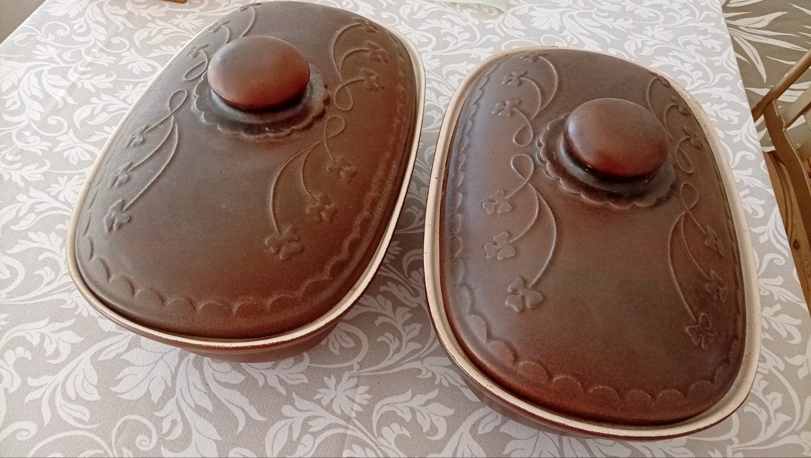 Vintage Broodtrommel Bay Keramik - Bruin, Antiek en Kunst, Ophalen