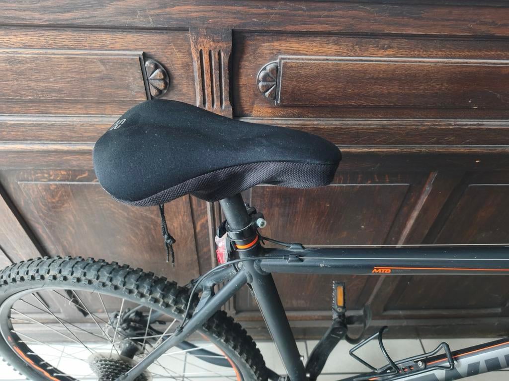 VTT B'twin homme, gris , 21 vitesses, selle en gel amortisse, 47 à 51 cm, Frein à disque, B’twin, Années 20 ou plus ancien