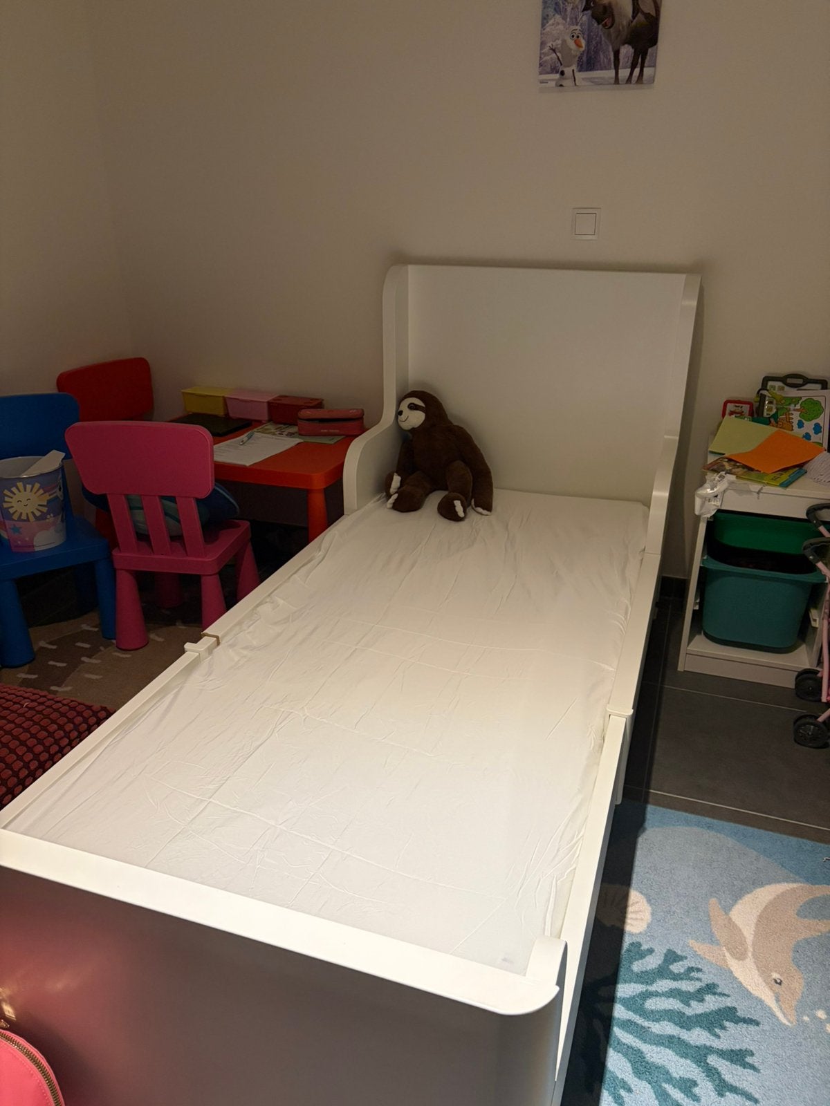 Meegroei bed ikea met matras, Enlèvement, Comme neuf