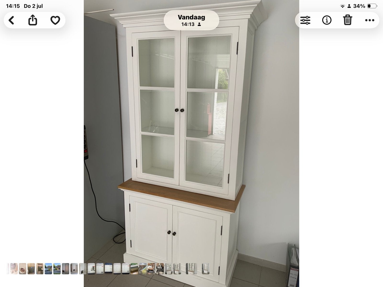 Vitrine, Ophalen, Met deur(en), 100 tot 150 cm, 200 cm of meer