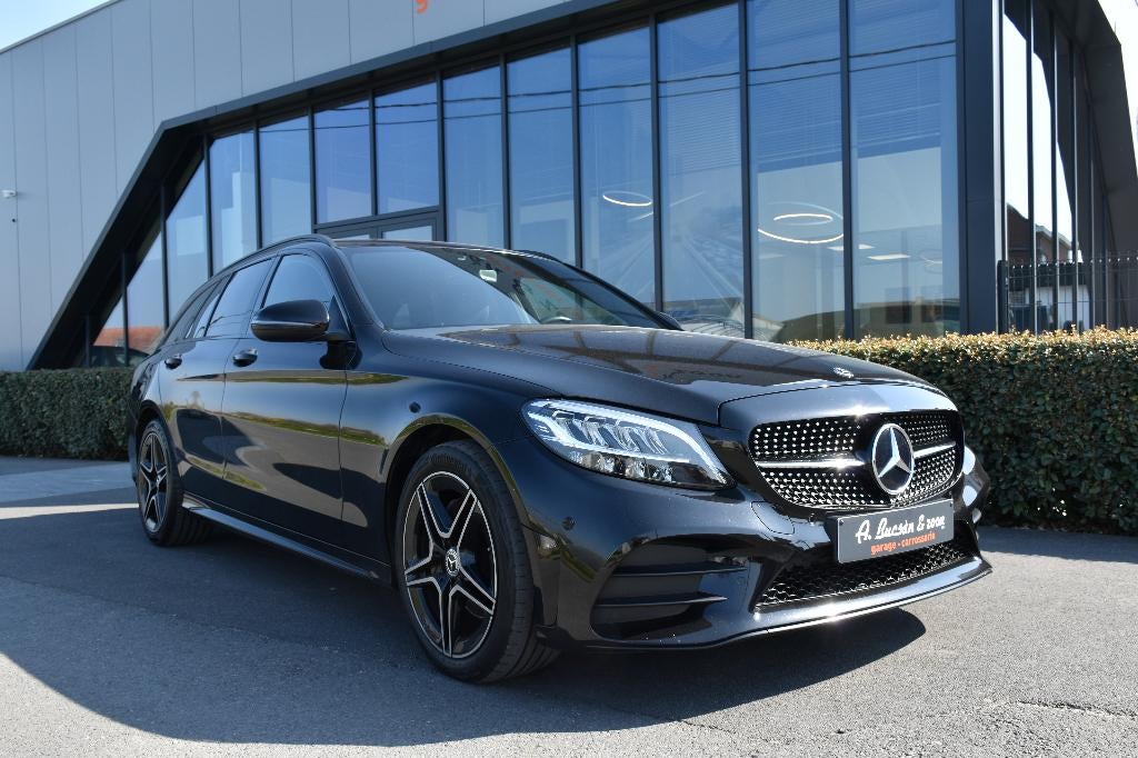 MERCEDES BENZ C 180 d AMG PACK / CAMERA /NAVI /PDC/TOPSTAAT, Auto's, Mercedes-Benz, Lane Keeping Assist, 4 cilinders, Zwart, Leder