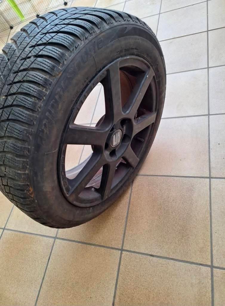Seat Leon 5/112, 17 inch velgen met winterbanden, Ophalen, Overige, Gebruikt, Overige