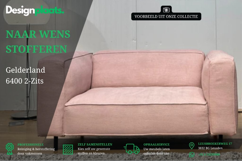 Gelderland 6400 2-Zits Bank – Stoffeer naar wens €1.999, Huis en Inrichting, 150 tot 200 cm, 75 tot 100 cm, Ophalen of Verzenden