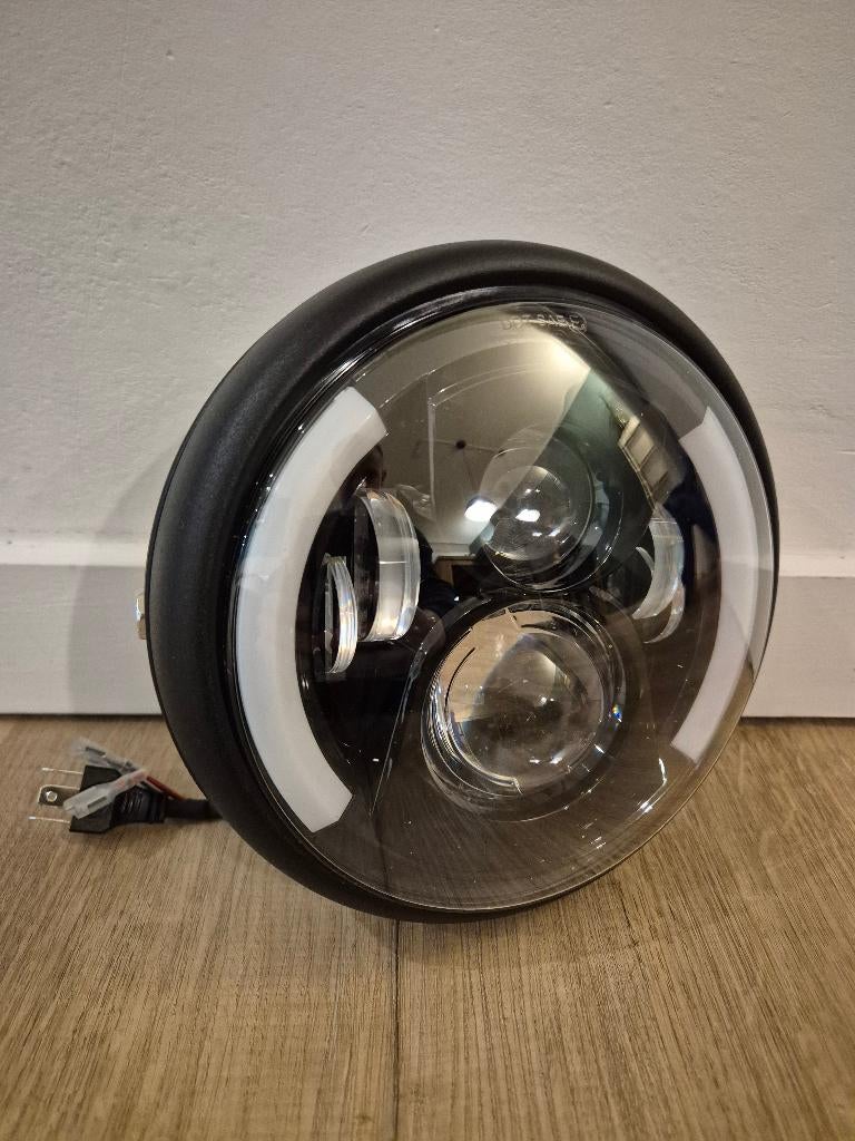 Koplamp Multi LED 19cm met knipperlichten 7,5” groot, Motoren, Ophalen of Verzenden