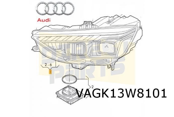 Audi A4 (1/19-) Koplamp Links (adaptief LED) Origineel! 8W09, Neuf, -, -, Audi