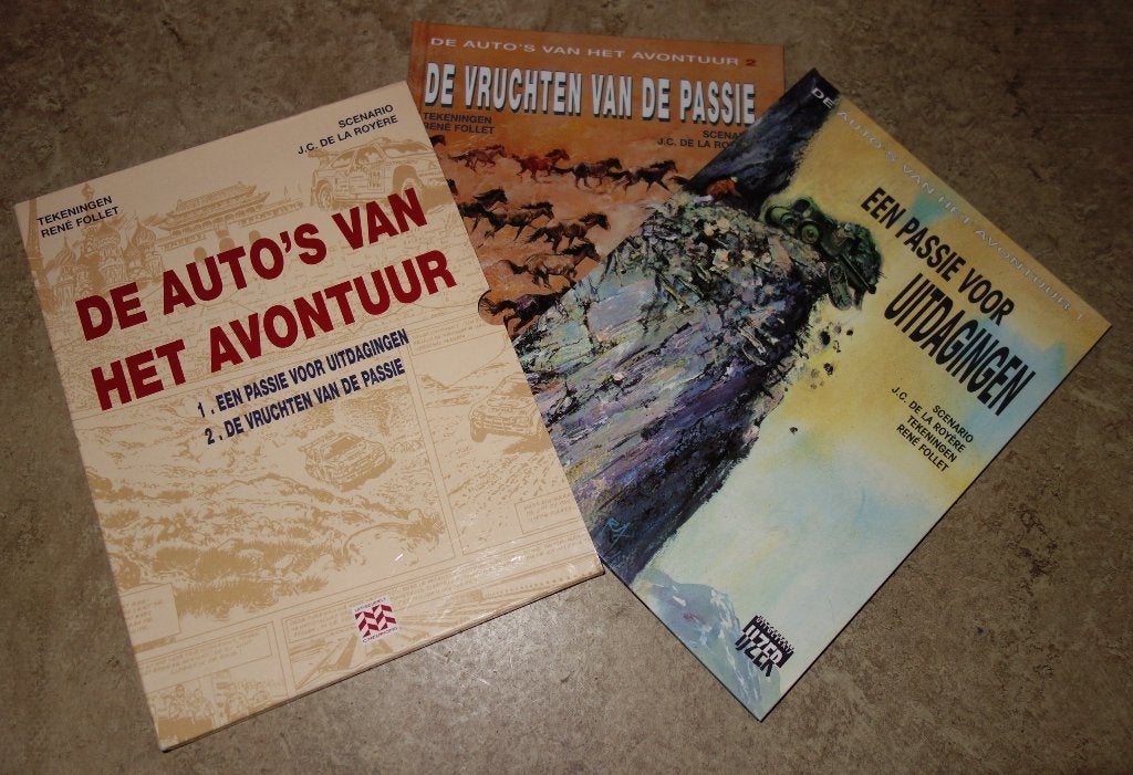 Complete reeks De auto's van het avontuur (in schuifdoos)., Boeken, Stripverhalen, Zo goed als nieuw, Complete serie of reeks