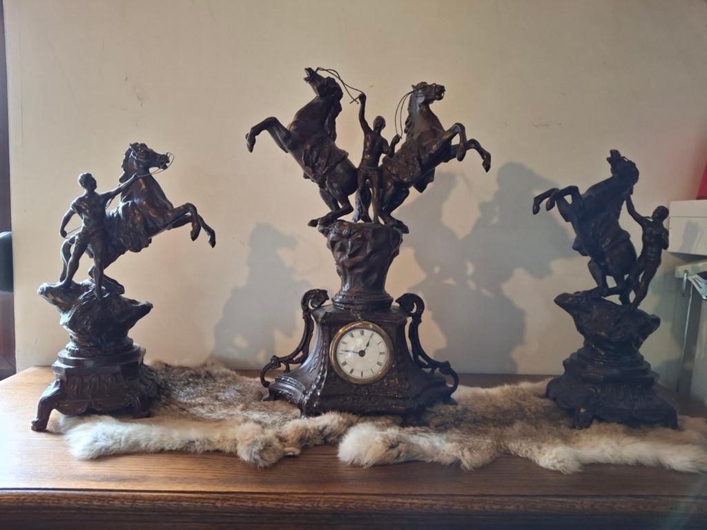 Antiek  schouwgarnituur, Antiek en Kunst, Ophalen of Verzenden