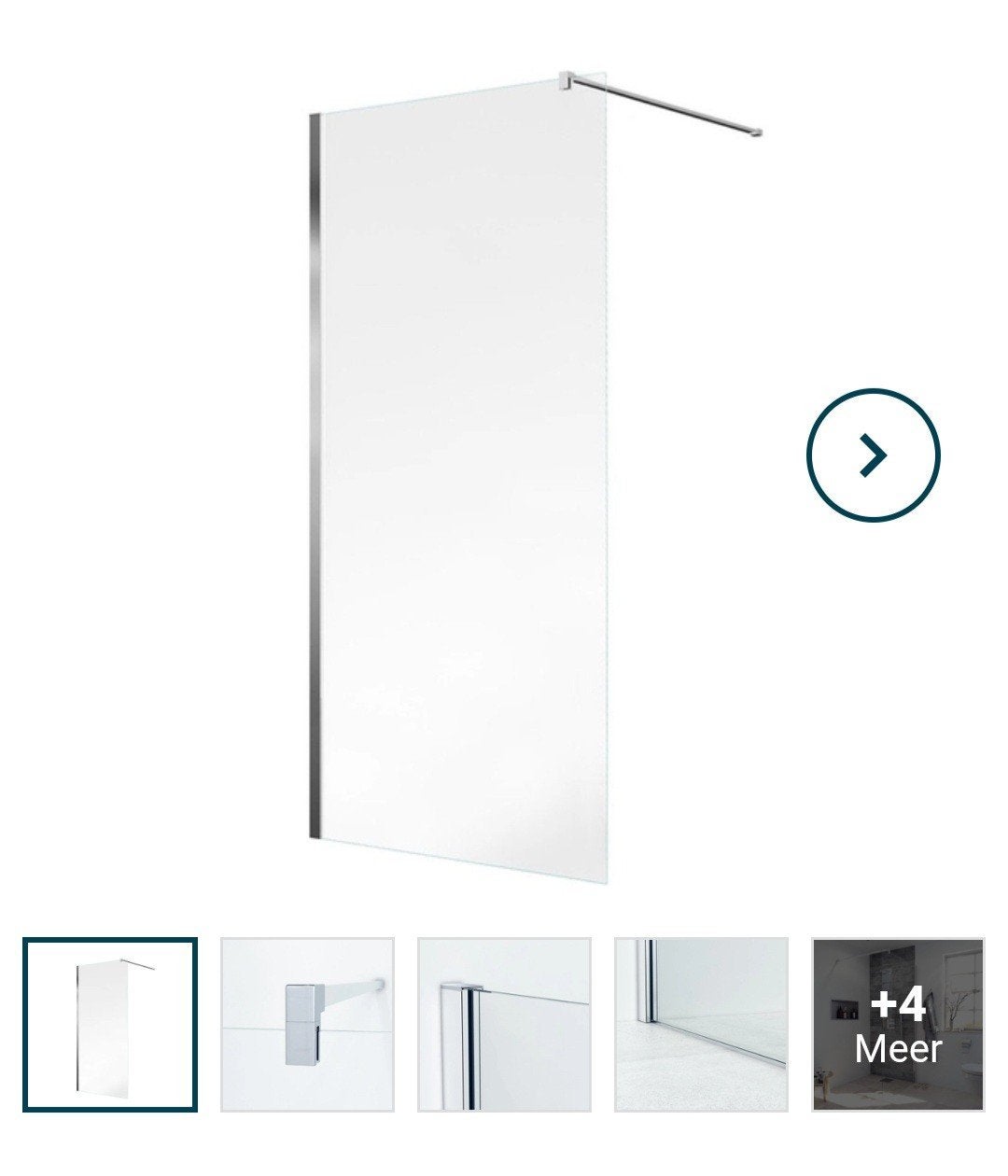 douchewand 140x200  mat glas 8mm, Doe-het-zelf en Bouw, Ophalen, Glas