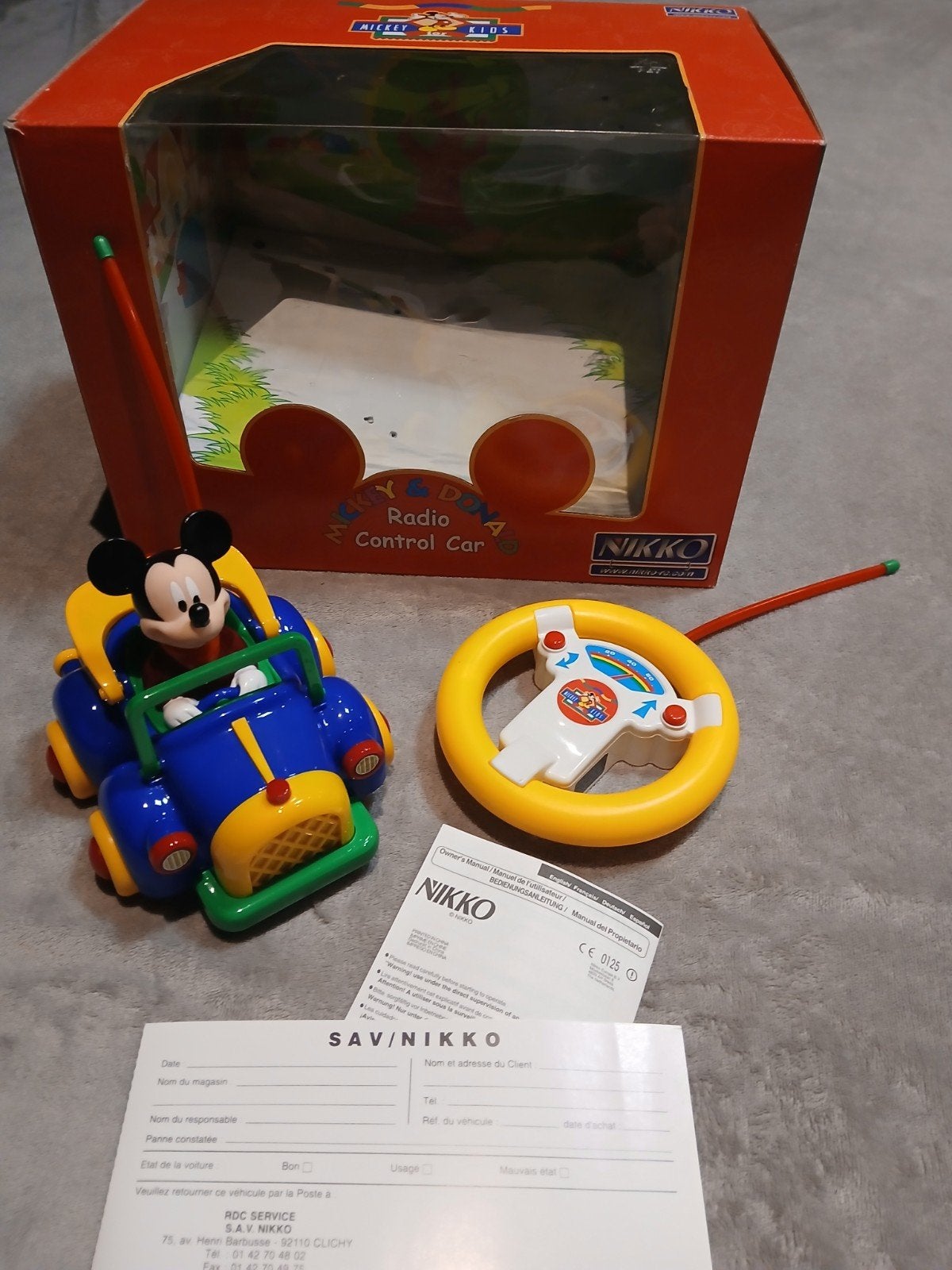 Voiture télécommandée Disney Mickey Mouse – Nikko – Vintage, Enlèvement