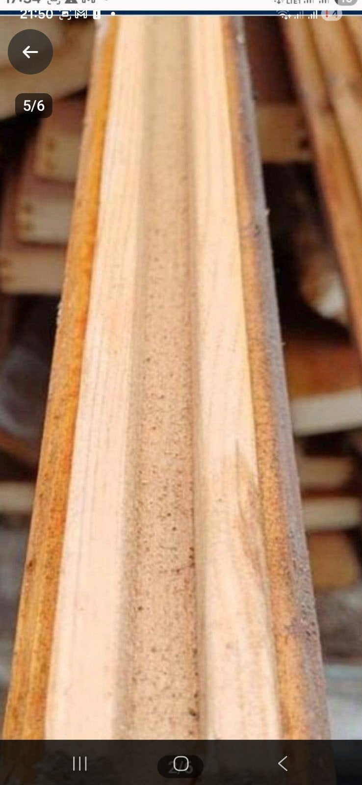 lot 105 meter houtblokprofielen 45mm met dubbele sluiting, Ophalen, Zo goed als nieuw, 250 cm of meer, Overige typen
