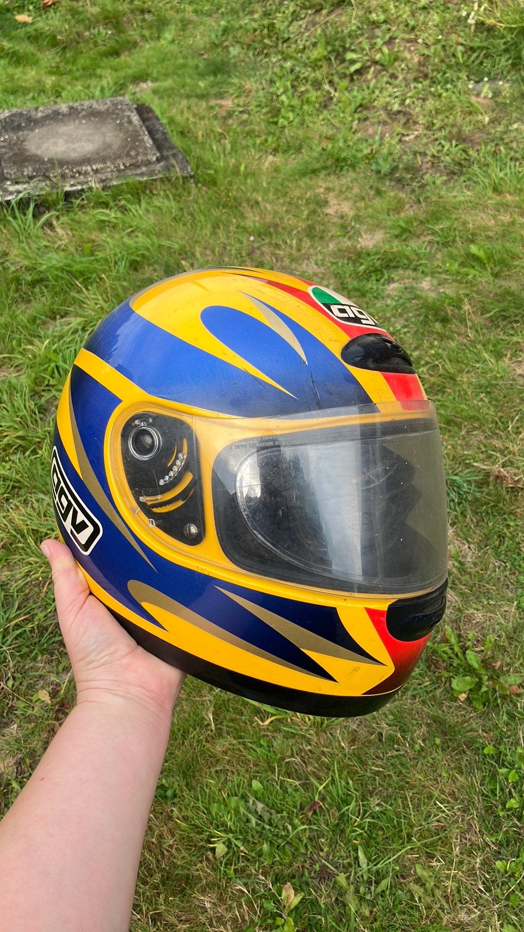 Motorhelm en handschoenen, Enlèvement, AGV