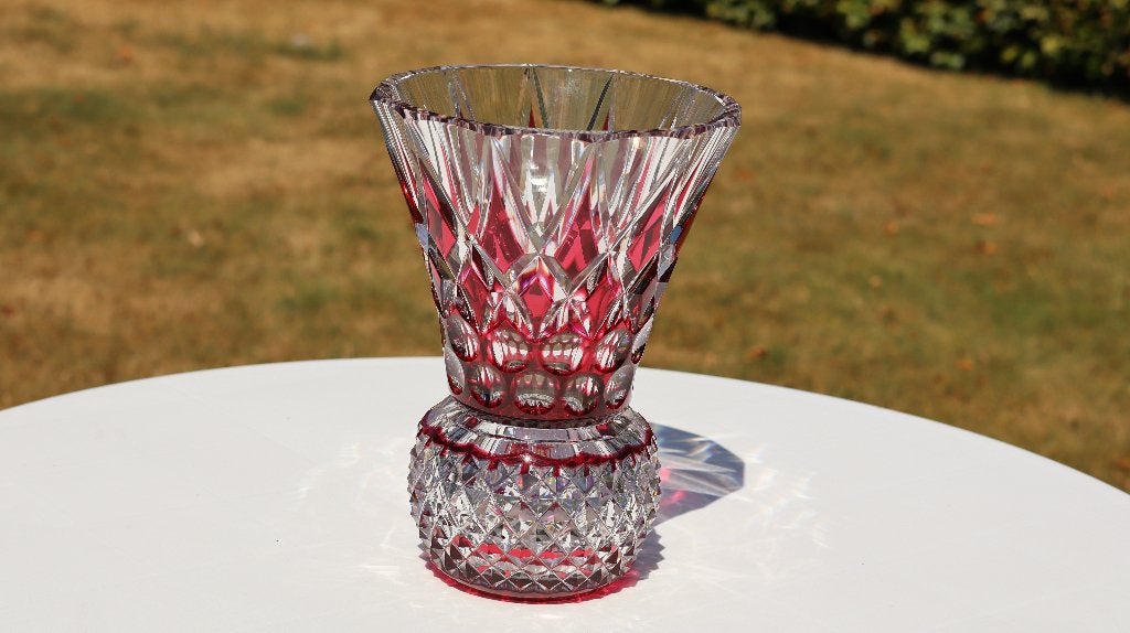 Val Saint Lambert vaas 2, Antiek en Kunst, Antiek | Glaswerk en Kristal, Ophalen