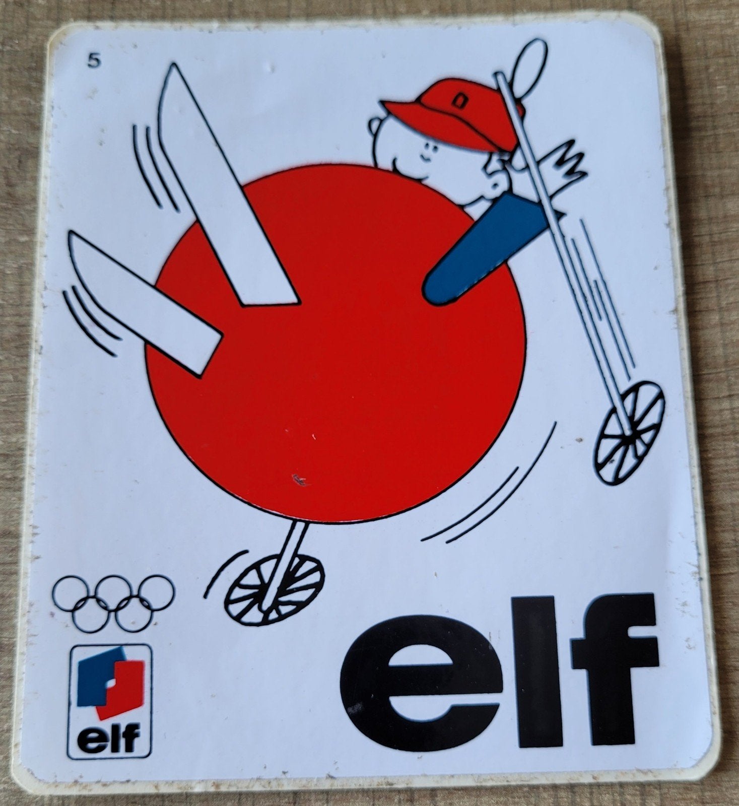 Oude sticker: Elf - reeks Olympische Spelen, Collections, Enlèvement ou Envoi, Utilisé, Marque