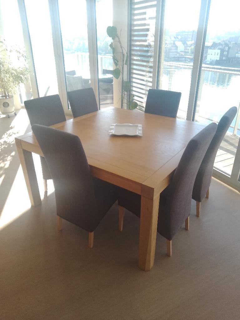 Table de salle à manger, 100 à 150 cm, Cinq personnes ou plus, Carré, 100 à 150 cm